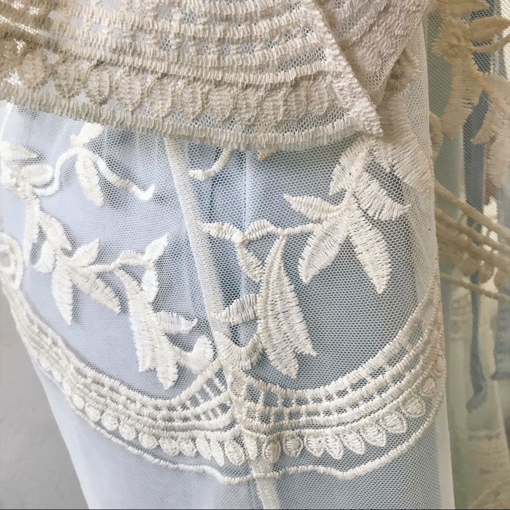 Crochet Lace Floral Midi Kimono - Picture 4 of 8
